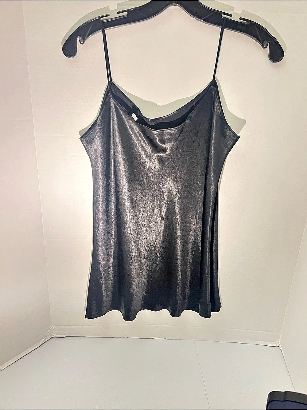 Vince Satin Cami Black Spaghetti Strap Camisole